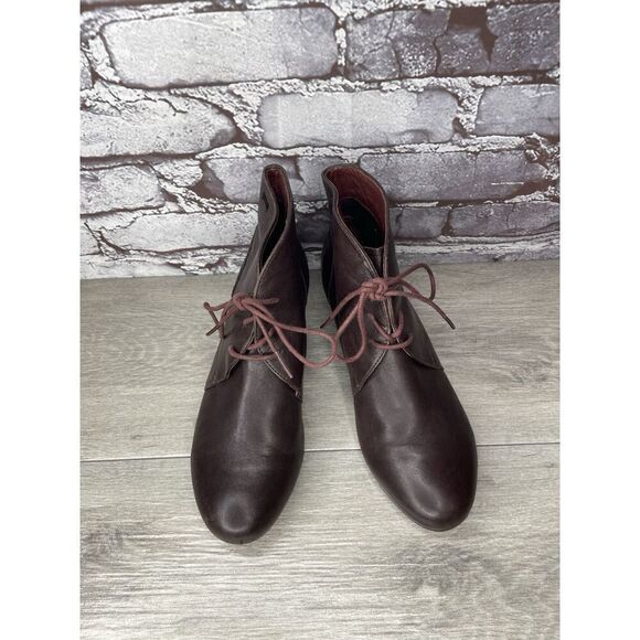 Camper Alicante Brown Leather Lace Up Heel Ankle Boots Women’s Sz 38EU/7.5M US - Picture 11 of 16